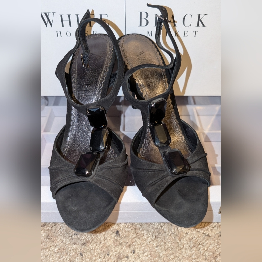 White House Black Market 2007 Beaded Sandal High Heel with Box size 7